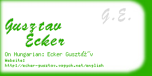 gusztav ecker business card